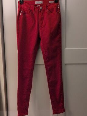 Judy Blue Vibrant Red Women's Skinny Jeans